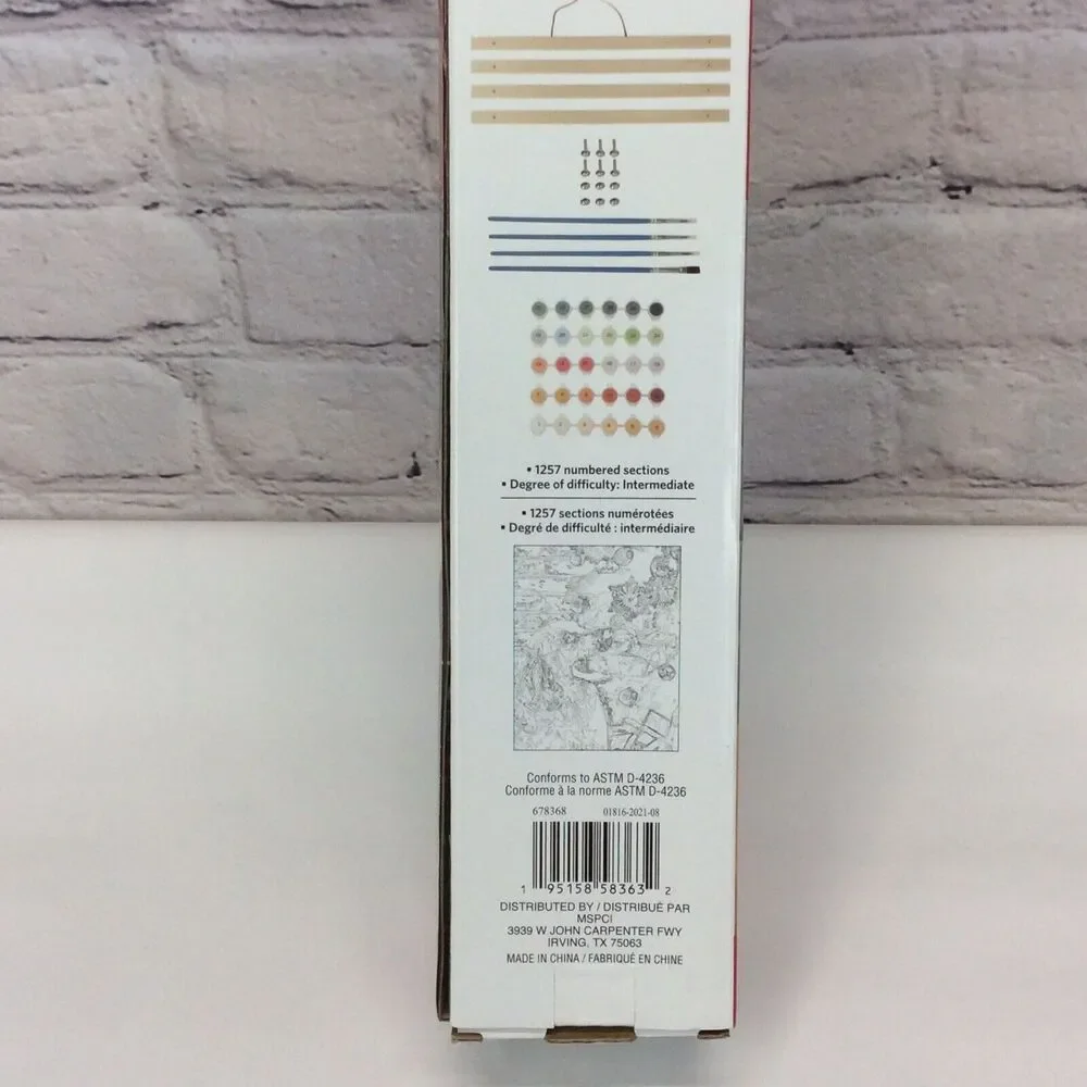 Artist's Loft Paint by Number Kit Dog w/Christmas Gift 16